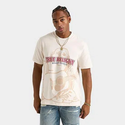 True Religion Mens Winter White Graphic-print Cotton T-shirt In White