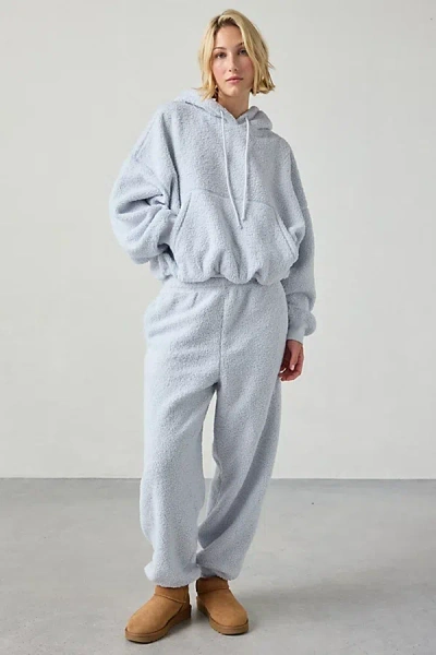 Out From Under Try Me Piled Fleece Slim Jogger Sweatpant In Light Blue, Women's At Urban Outfitters In Blue