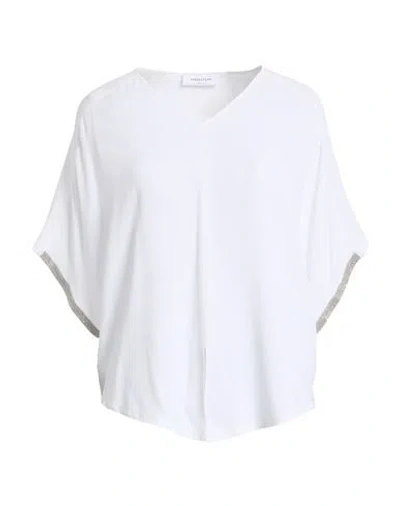 Fabiana Filippi Woman Top White Size 6 Acetate, Silk, Ecobrass In White