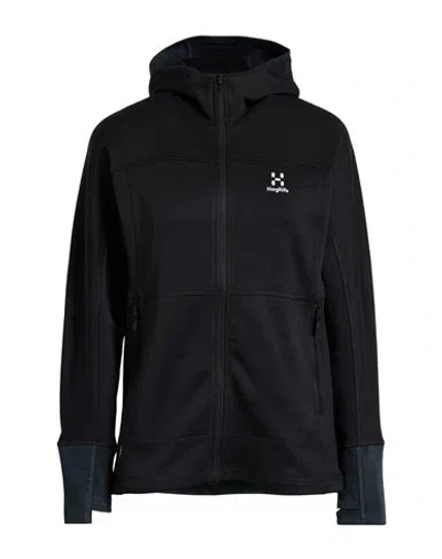 Haglöfs Man Sweatshirt Black Size L Recycled Polyester, Elastane In Black