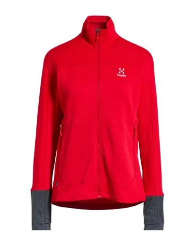 Haglöfs Woman Sweatshirt Red Size L Recycled Polyester, Lycra In Red