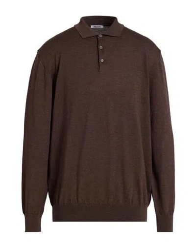 Gioferrari Man Sweater Dark Brown Size 50 Merino Wool In Brown