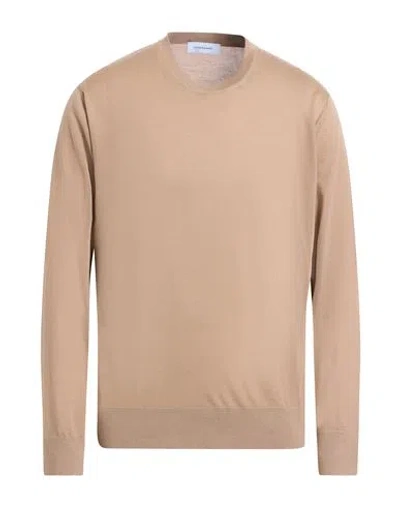 Ferragamo Man Sweater Camel Size L Cashmere In Nude