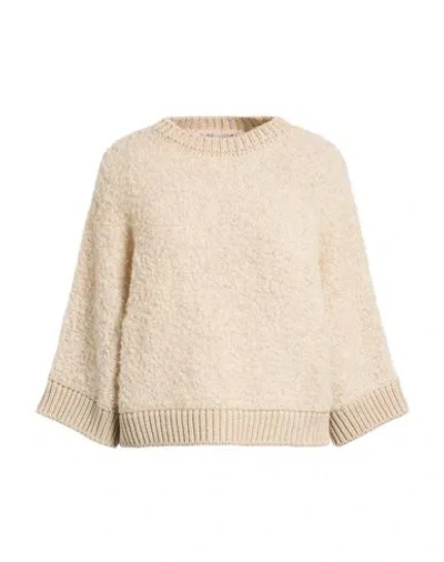Peserico Woman Sweater Beige Size 8 Alpaca Wool, Polyamide, Wool, Polyester In Metallic