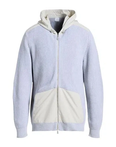 Eleventy Man Cardigan Grey Size Xxl Cotton, Wool, Polyamide In Blue