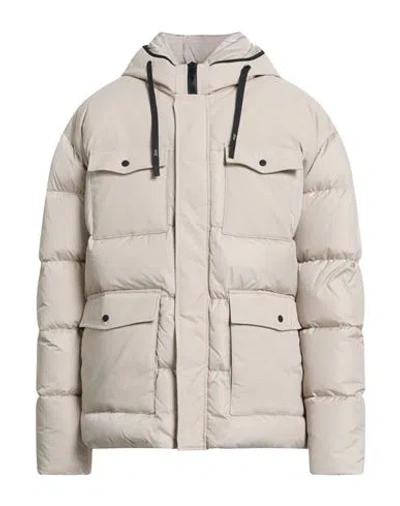 Herno Man Puffer Beige Size 48 Polyamide In Neutral
