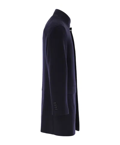 Fay Lobster-clasp Single-breasted Coat In Black