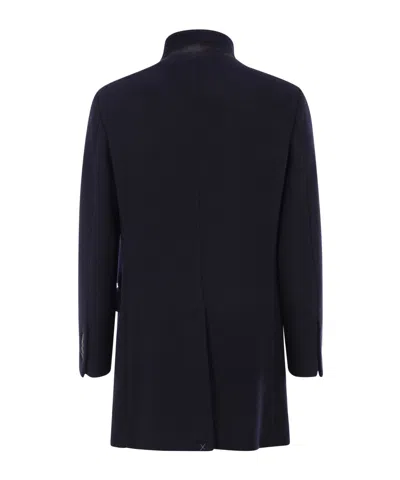 Fay Lobster-clasp Single-breasted Coat In Black