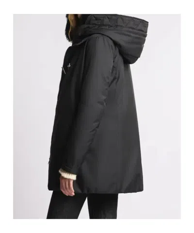 Fay Toggle Coat In Technical Gabardine In Black
