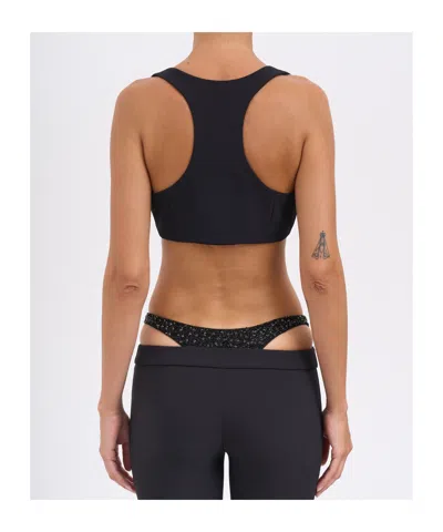 Elisabetta Franchi Top With Crystals In Black