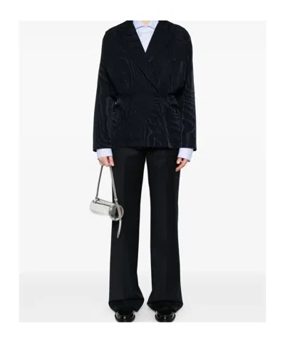 Berwich Pleated Straight-leg Trousers In Black