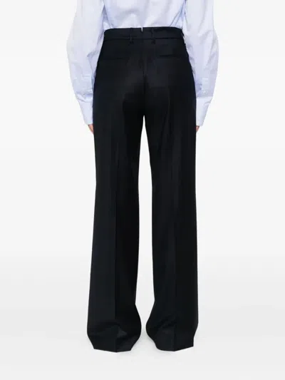 Berwich Pleated Straight-leg Trousers In Black