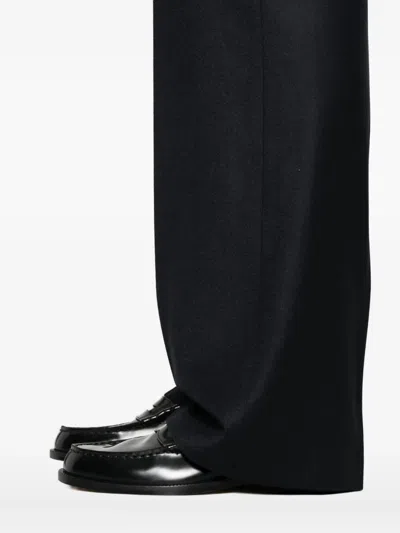 Berwich Pleated Straight-leg Trousers In Black