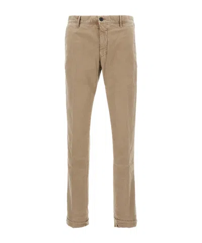 Incotex Tailored Trousers With Pockets And Loops In Brown
