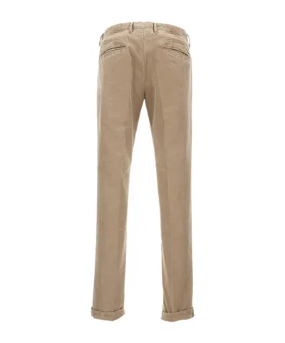 Incotex Tailored Trousers With Pockets And Loops In Brown