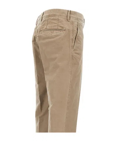 Incotex Tailored Trousers With Pockets And Loops In Brown