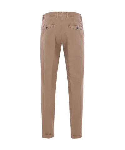 Incotex Tapered-fit Trousers In Stretch Cotton In Brown