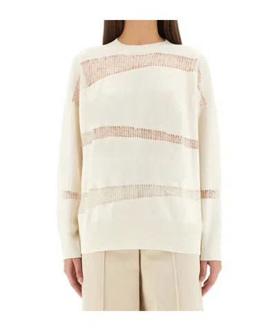 Fabiana Filippi Platinum And Mohair Knit In Neutral