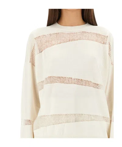 Fabiana Filippi Platinum And Mohair Knit In Neutral