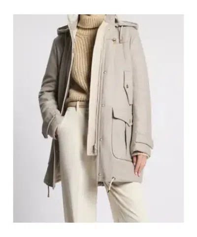 Fay Wool And Cashmere Parka In Brown