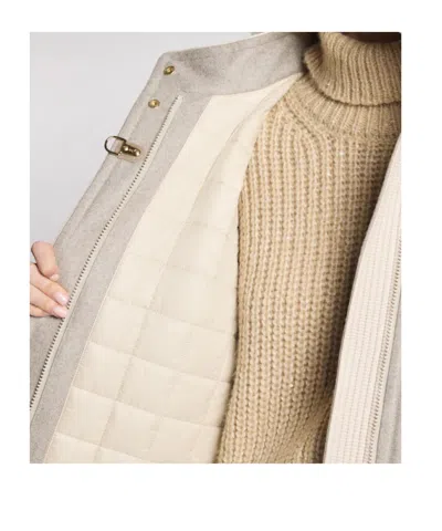 Fay Wool And Cashmere Parka In Brown