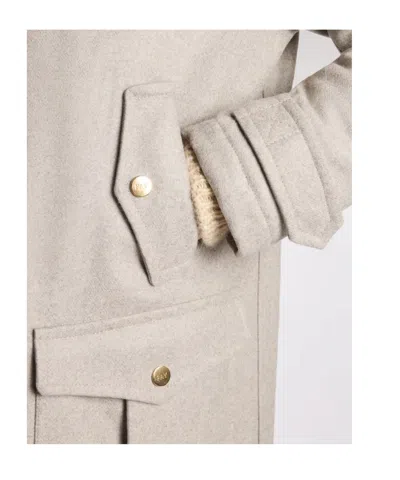 Fay Wool And Cashmere Parka In Brown