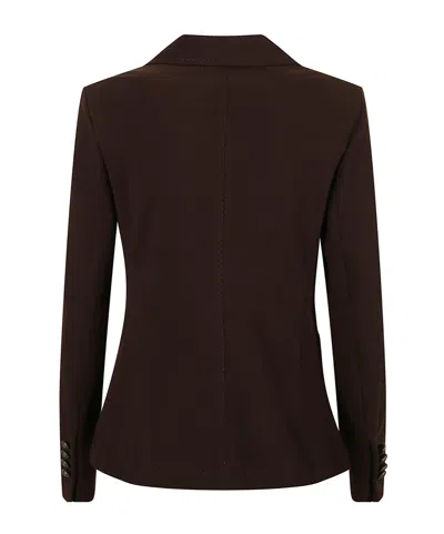 Circolo 1901 Cashmere Touch Blazer In Brown