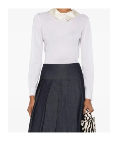 Fabiana Filippi Classic-collar Sweater In White
