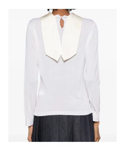 Fabiana Filippi Classic-collar Sweater In White