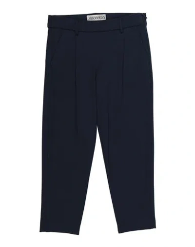 Simonetta Toddler Girl Pants Midnight Blue Size 4 Viscose, Polyamide, Elastane In Blue