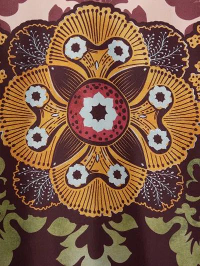 La Doublej La Double J Make An Exit Printed Silk Top In Multi