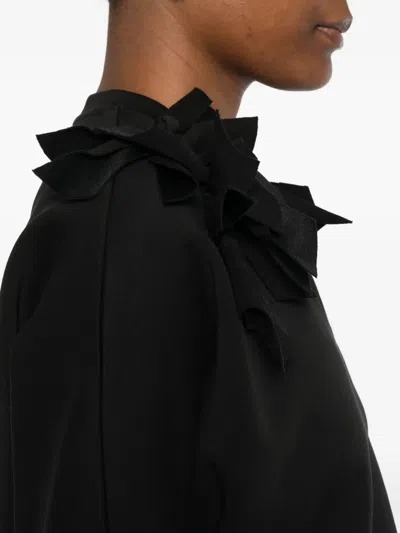 Psophia Bluse Mit Schleifenapplikation In Black