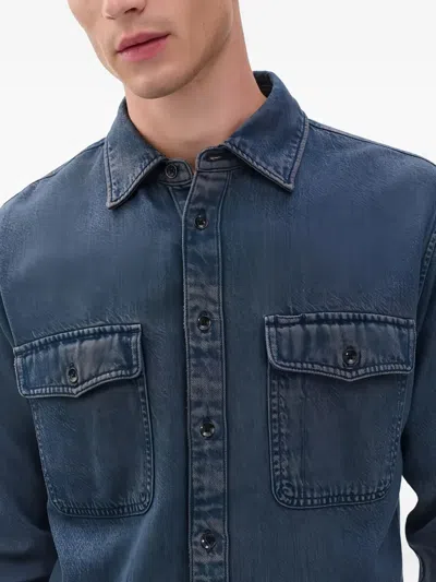 Rag & Bone Jack Engineered Denim Button-up Shirt In Blue