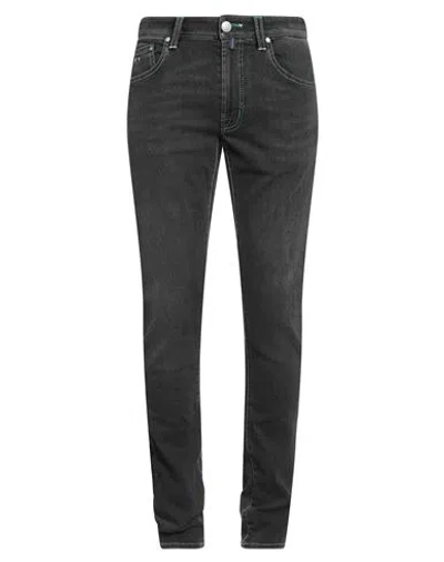 Tramarossa Man Jeans Black Size 34 Recycled Cotton, Viscose, Recycled Polyester, Elastane In Black