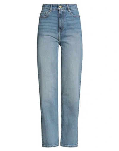 Ganni Woman Jeans Blue Size 30w-32l Organic Cotton, Elastane In Blue