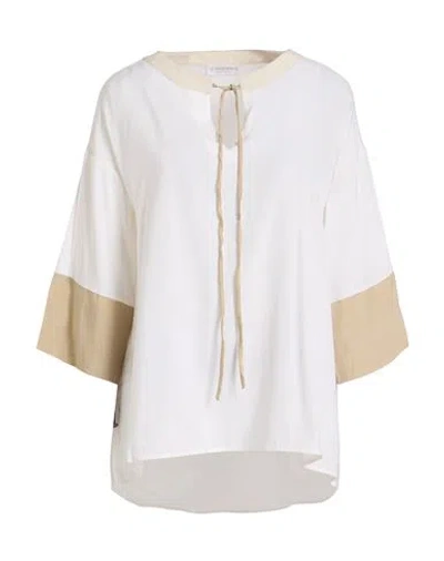 Le Tricot Perugia Woman Top White Size M Silk, Elastane In White