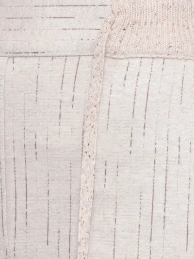 D Exterior Grey Wool Blend Pants In Neutral