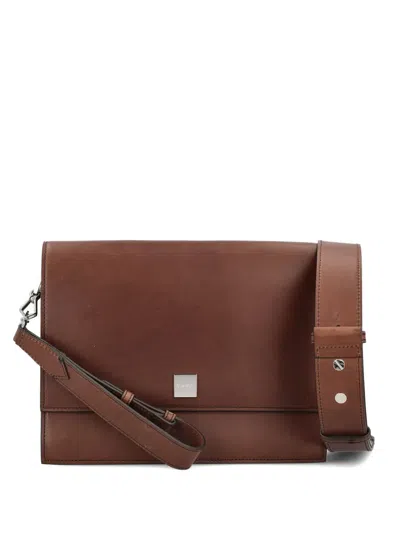 Max Mara Structured Shoulder Bag Top Handle Design In Brown