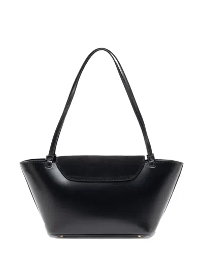 Elleme Courrier Suede Flap Tote Bag In Black