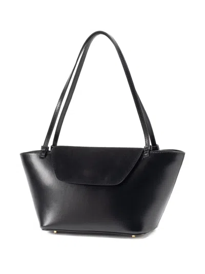 Elleme Courrier Suede Flap Tote Bag In Black