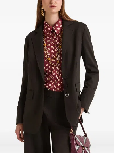 Maliparmi Button Flap-pocket Blazer In Brown