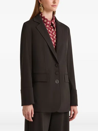 Maliparmi Button Flap-pocket Blazer In Brown