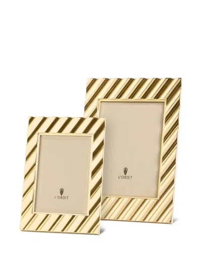 L'objet Maxime Ruffled Photo Frame (10cm X 15cm) In Gray