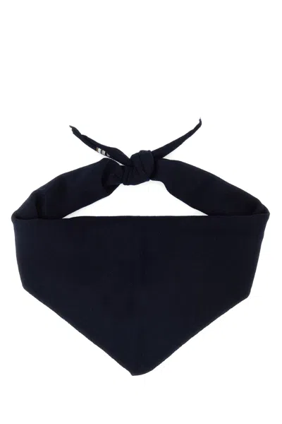 Extreme Cashmere Midnight Blue Stretch Cashmere Blend Bandana In Black