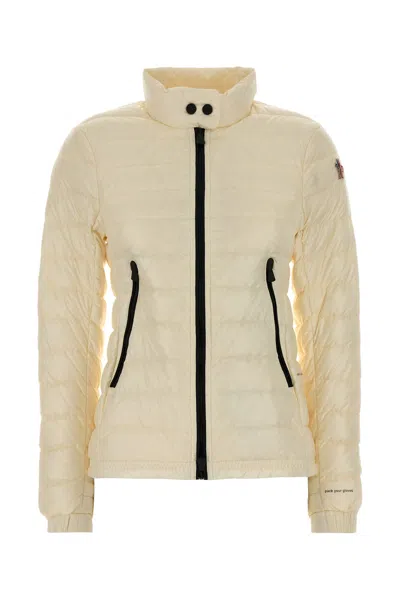 Moncler Grenoble Ivory Nylon Walibi Down Jacket In White
