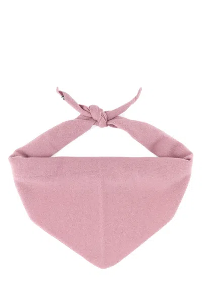 Extreme Cashmere Pink Stretch Cashmere Blend Bandana In Pink