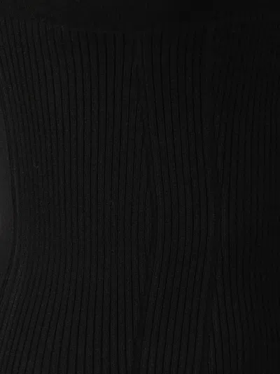 Dondup Ribbed Turtleneck Top In Black