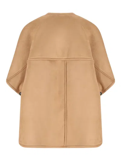 Max Mara Zaza Button-up Coat In Brown