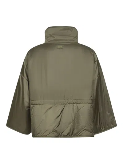 Weekend Max Mara Ronco Snap-buttoned Reversible Jacket In Green