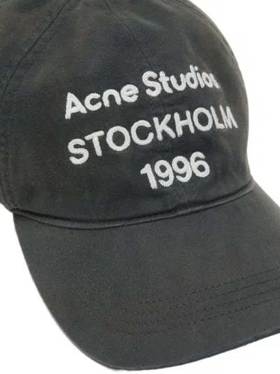 Acne Studios Baseballkappe Mit Logo In Gray